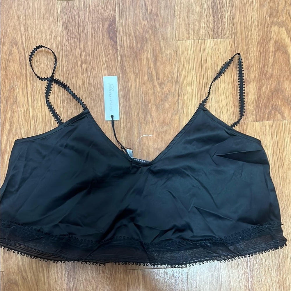 Lovers + Friends Black Crop Top